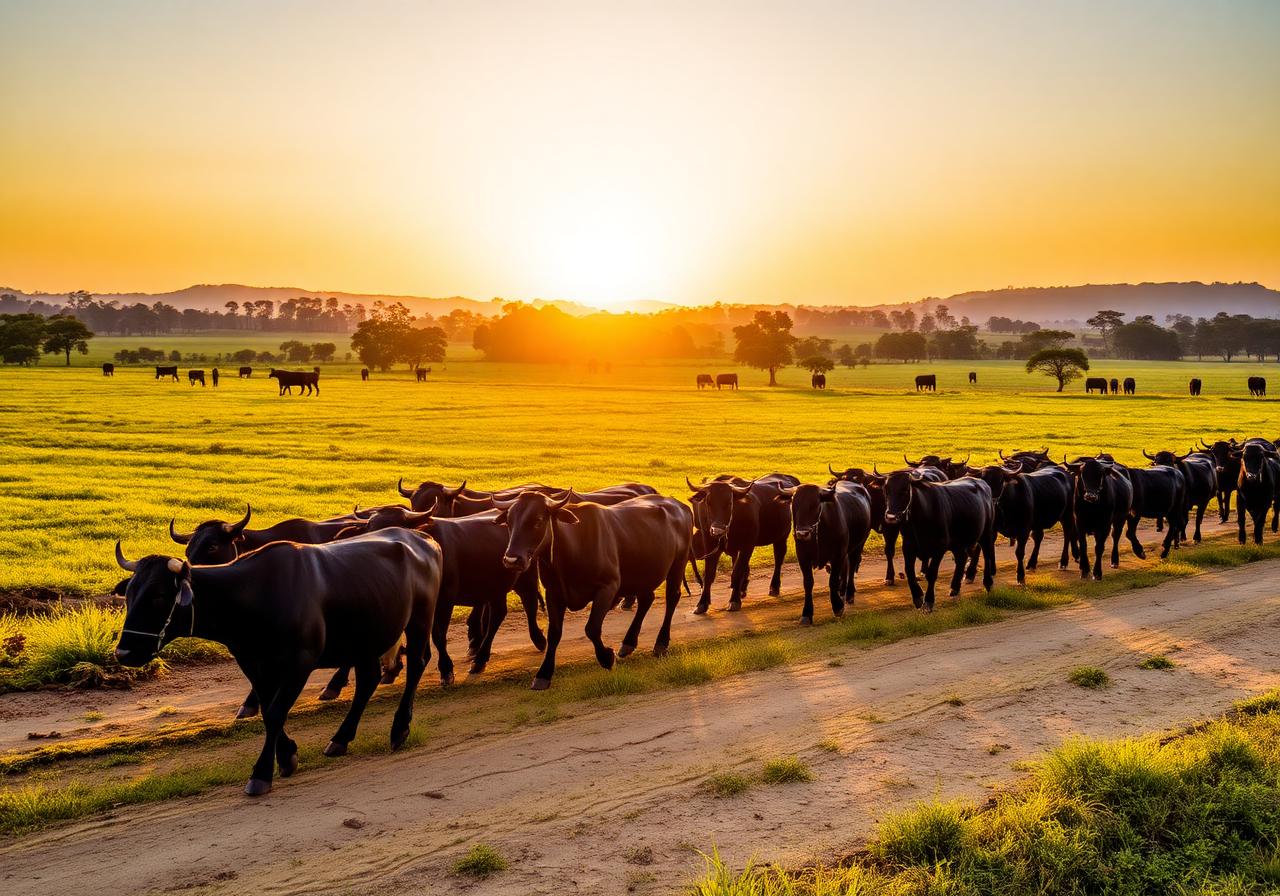 Rebanho ao amanhecer